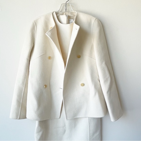 CELINE set jacket and sleeveless dress wool
